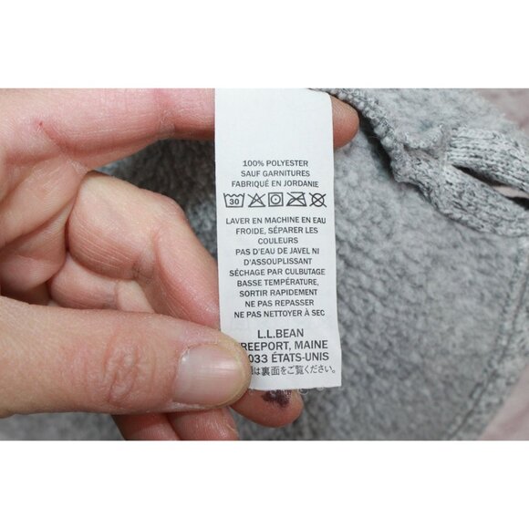 LL Bean Sweater Fleece Long Vest Pewter Size XS - Picture 8 of 10
